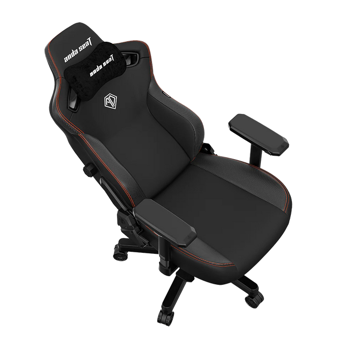 Fauteuil de jeu très large ergonomique Kaiser 3 de Anda Seat en cuir véritable - noir