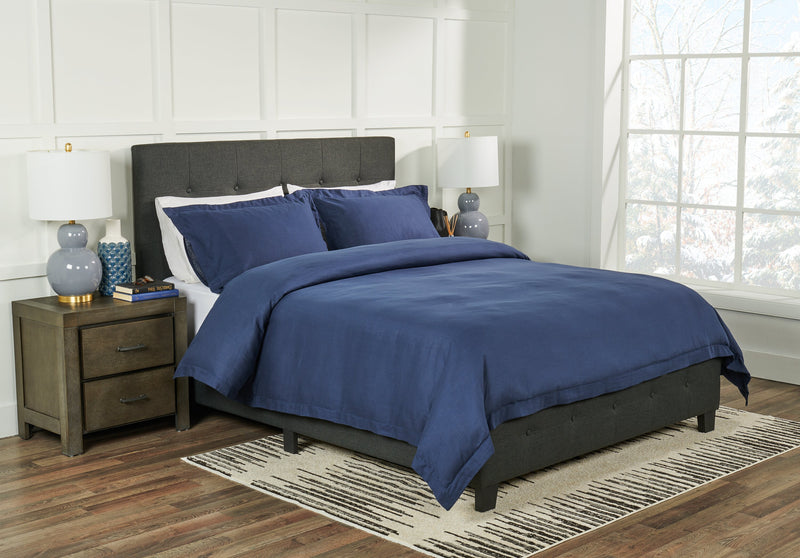 Ensemble de housse de couette Indigo 3 pièces de Kort & Co. pour très grand lit