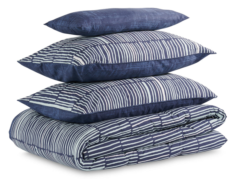 Ensemble d'édredon Lines 4 pièces de Kort & Co. pour grand lit