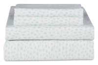  Ensemble de draps Mark 4 pièces de Kort & Co. pour très grand lit - bleu et blanc