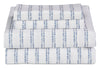 Ensemble de draps Stripe 4 pièces de Kort & Co. pour grand lit - bleu et blanc