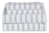 Ensemble de draps Stripe 4 pièces de Kort & Co. pour très grand lit - bleu et blanc