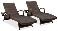  Chaise longue Kelowna - ensemble de 2