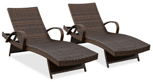 Chaise longue Kelowna - ensemble de 2