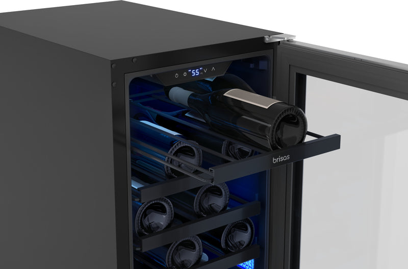 Refroidisseur à vin Brisas par Zephyr de 15 po - acier inoxydable - BWN15C01AG 