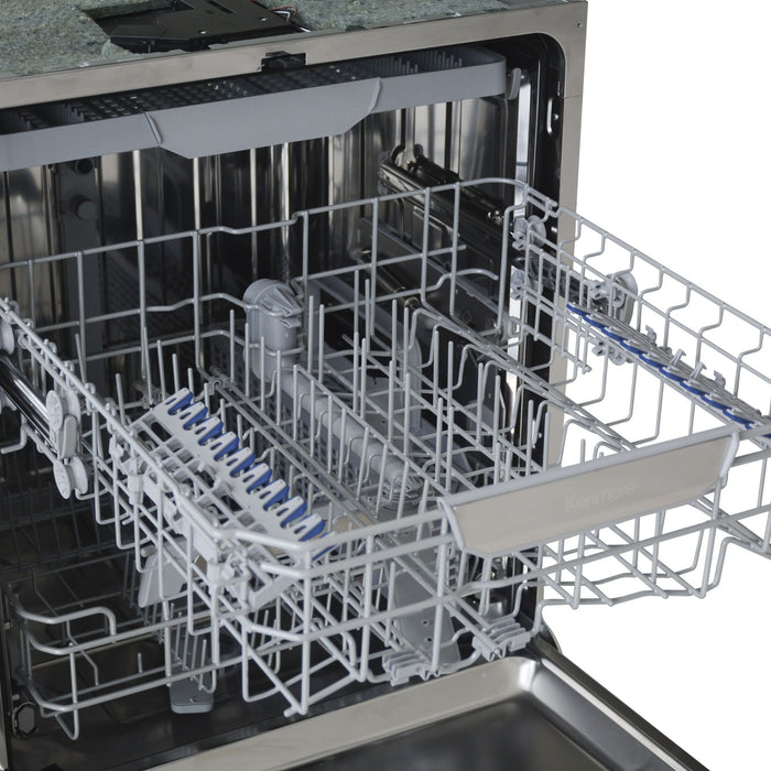 Lave-vaisselle encastré Kenmore de 24 po et de 45 dBA avec commandes à l’avant et Système de levage EASYREACHMC - Acier Inoxydable - KKDW3RPHLIFT-45SS