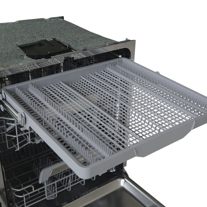 Lave-vaisselle encastré Kenmore de 24 po et de 45 dBA avec commandes à l’avant et Système de levage EASYREACHMC - Acier Inoxydable - KKDW3RPHLIFT-45SS