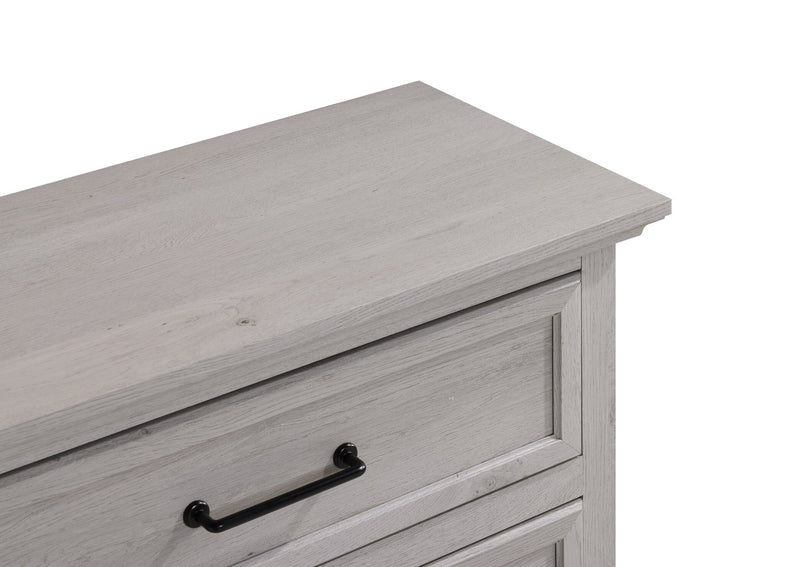 Commode verticale de chambre à coucher Kylie de 35 po (l) x 51 po (H) à 5 tiroirs - sable