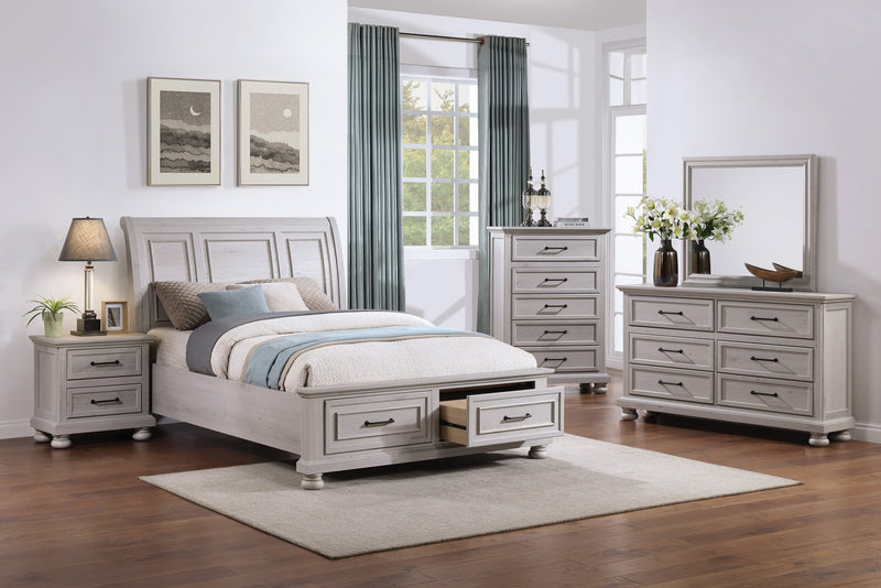 Commode verticale de chambre à coucher Kylie de 35 po (l) x 51 po (H) à 5 tiroirs - sable