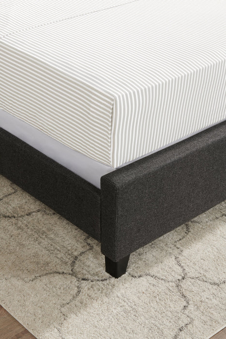 Ensemble de draps Striped de 4 pièces en coton pour très grand lit - gris clair