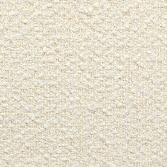 Lit rembourré à oreilles Luna en tissu blanc - format grand lit