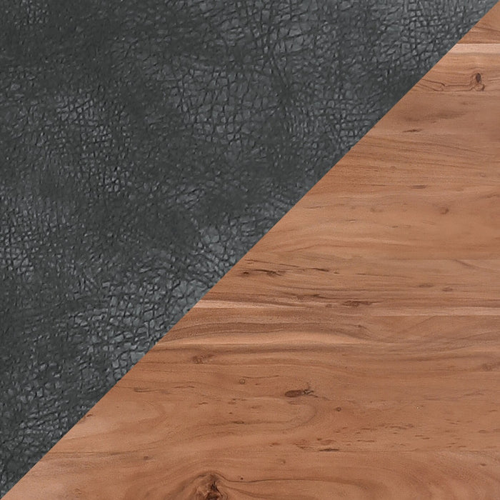 Ensemble de salle à manger Malta de Kort & Co. 7 pièces en acacia avec table de 79 po (L), 6 chaises Bay et fini doré - anthracite