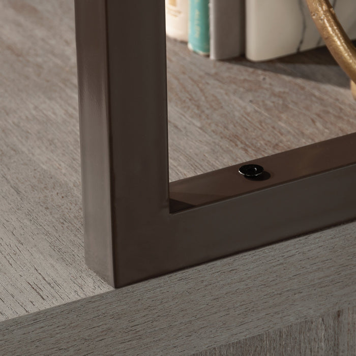 Crédence tout usage Manhattan Gate de 31,5 po de qualité commerciale à 2 tablettes - chêne mystique