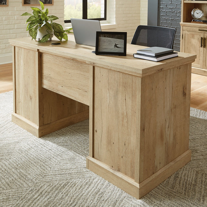 Bureau de style bahut Mason Peak de 59,06 po de qualité commerciale à 6 tiroirs - chêne clair