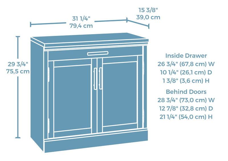 Armoire tout usage Mason Peak de 31,26 po de qualité commerciale - chêne clair