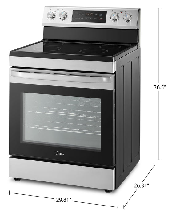 Cuisinière électrique Midea de 30 po et à capacité de 6,3 pi3 - MER30B14ASTC 