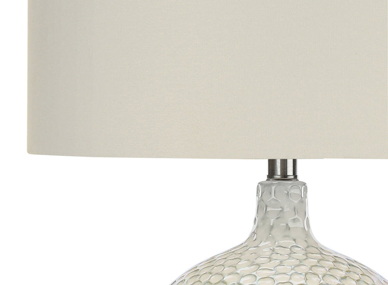 Lampe de table de 28 po en céramique crème