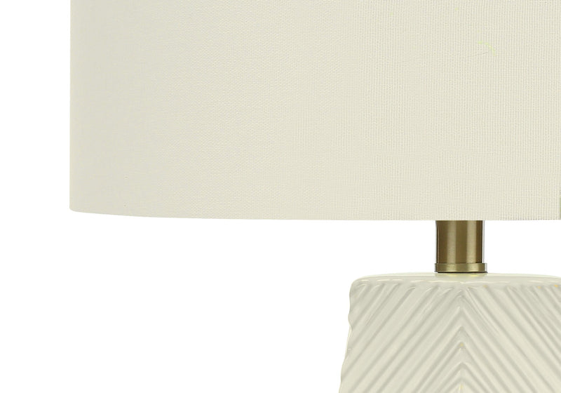 Lampe de table de 29 po en céramique blanche
