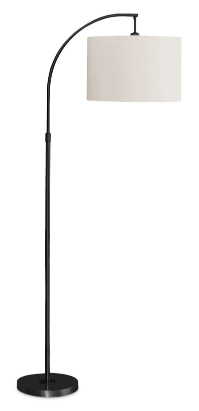 65" Black Metal Arc Floor Lamp|Lampe à pied arquée de 65 po en métal noir