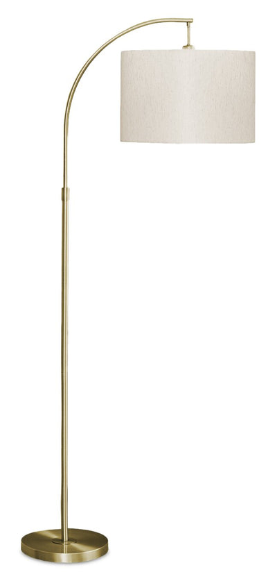 65" Brass Metal Arc Floor Lamp|Lampe à pied arquée de 65 po en métal laiton