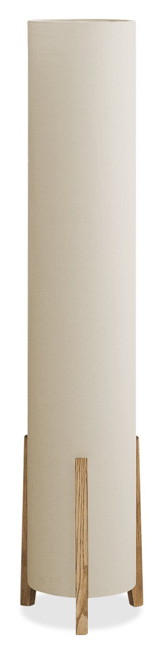 50" Wood-Look Base Floor Lamp|Lampe à pied de 50 po avec base d’apparence bois