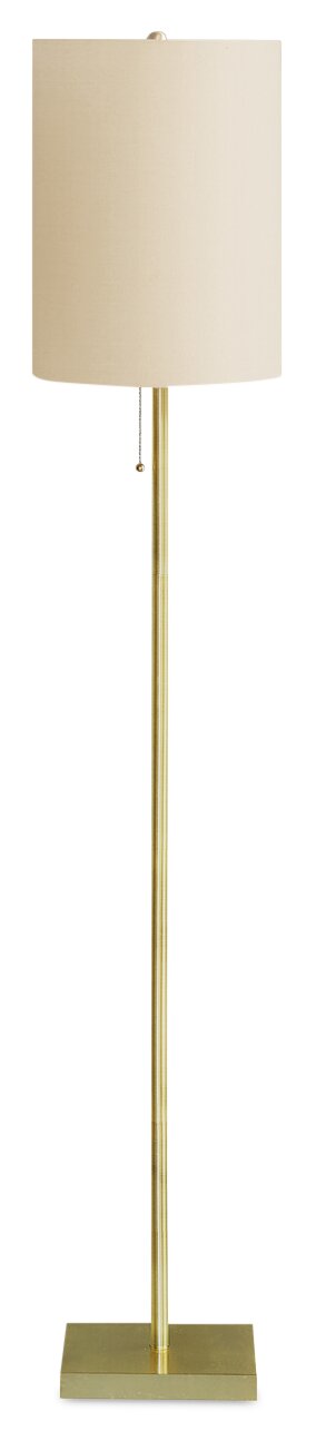 62" Brass Metal Floor Lamp|Lampe à pied de 62 po en métal laiton