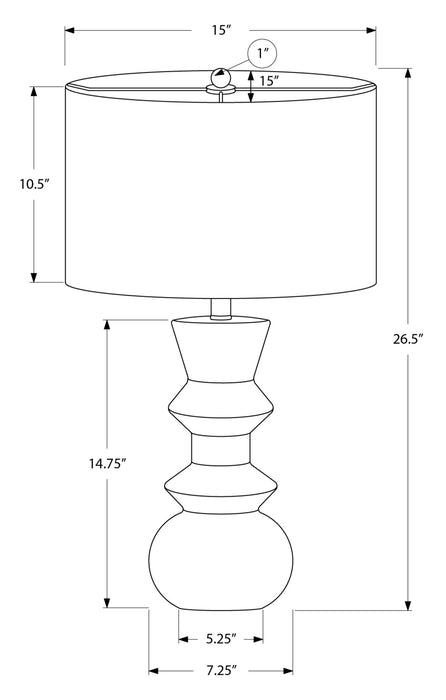 Lampe de table de 26 po en céramique crème