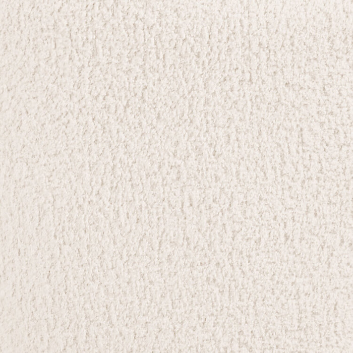 Sofa arrondi Moon de 91 po en tissu avec coussins décoratifs - blanc amande laineux