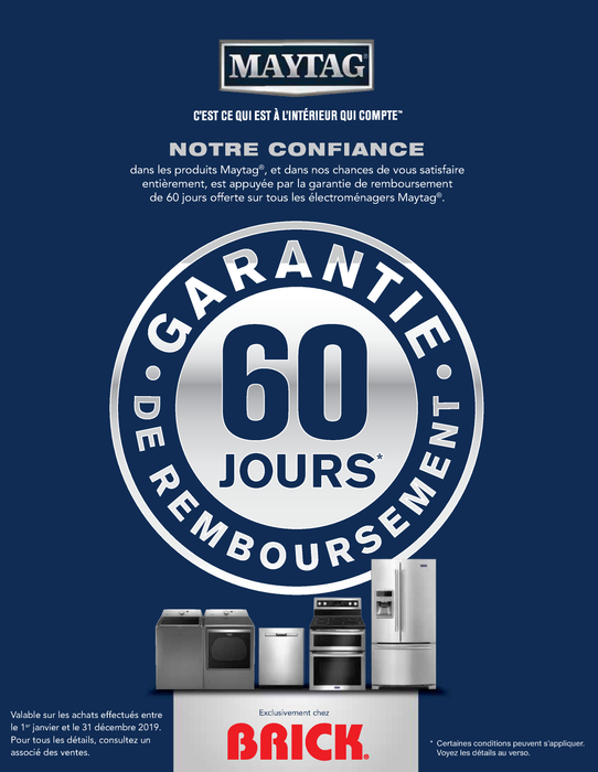 Sécheuse électrique 8.8 pi3 Maytag - YMEDB855DC