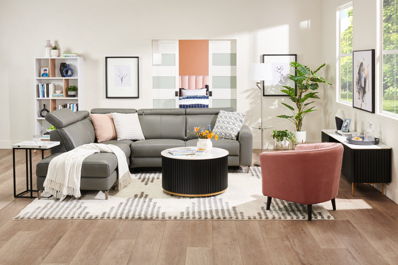 Œuvre d’art en verre mat encadrée « Ink Leaf IV » - 23,5 po x 29,5 po 