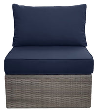 Fauteuil sans accoudoirs Naples pour la terrasse - bleu