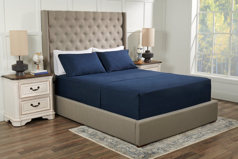 Ensemble de draps Ultra Advanced MasterguardMD 3 pièces pour lit simple - bleu marine