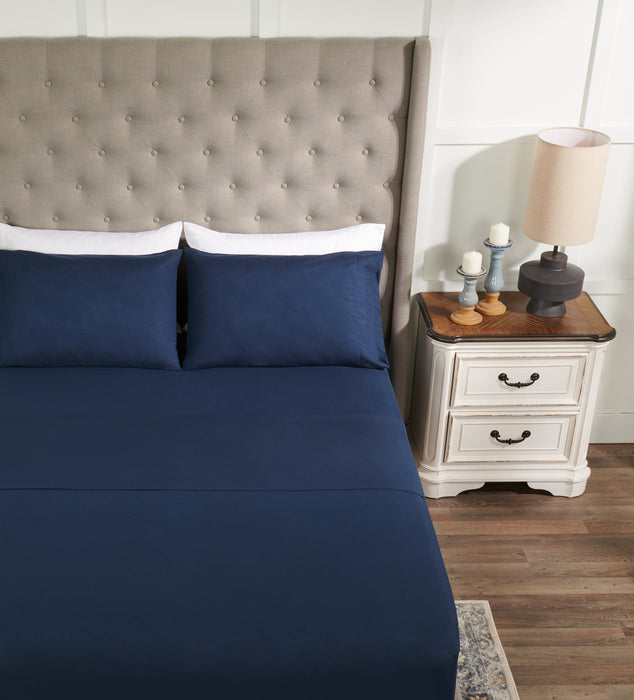 Ensemble de draps Ultra Advanced MasterguardMD 3 pièces pour lit simple - bleu marine