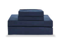  Ensemble de draps Ultra Advanced MasterguardMD 4 pièces pour lit double - bleu marine
