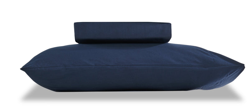 Ensemble de draps Ultra Advanced MasterguardMD 3 pièces pour lit simple - bleu marine