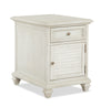 Table de fauteuil traditionnelle Newman de 18 po avec rangement - pin blanc albâtre