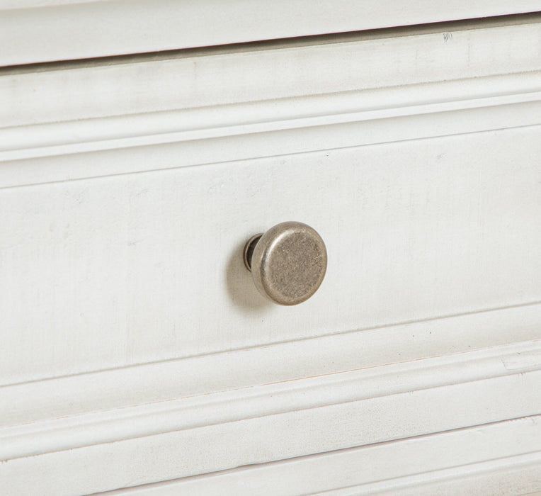 Table de bout traditionnelle Newman de 20 po avec rangement et tablette - pin blanc albâtre