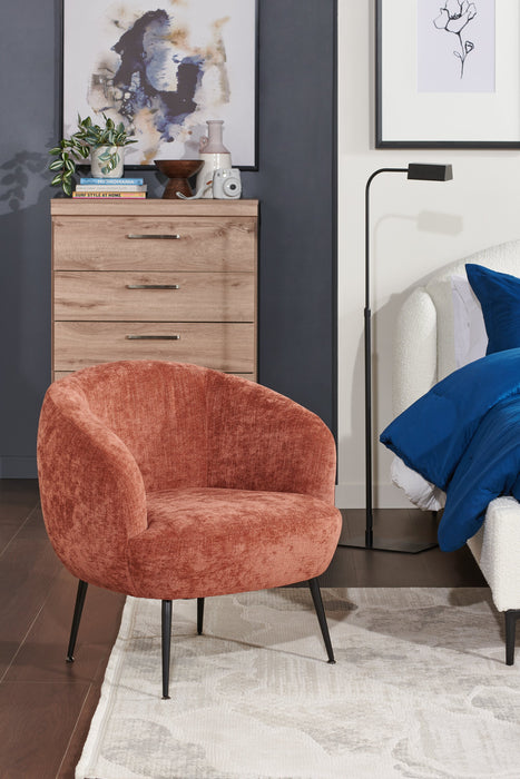 Fauteuil d’appoint Nova de 28,7 po en tissu bouclé - orange