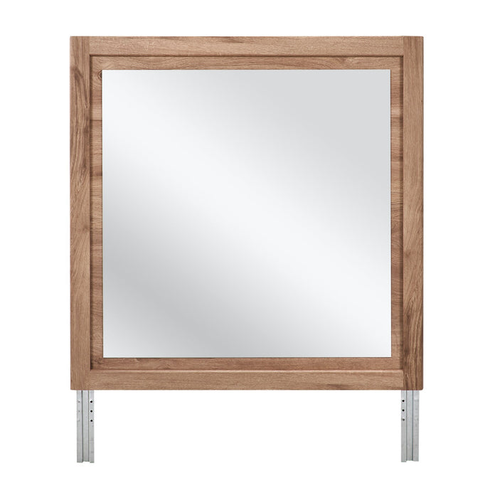 Miroir de commode de chambre à coucher Oakley, fabriqué au Canada - naturel