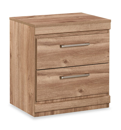 Oakley Bedside 2-Drawer Nightstand, 21"W x 22"H, Made in Canada - Natural | Table de nuit Oakley de 21 po (L) x 22 po (H) à 2 tiroirs, fabriquée au Canada - naturelle