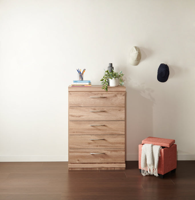 Pouf de rangement carré Halifax de 14,75 po en tissu - orange