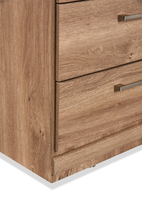 Commode de chambre à coucher Oakley de 49 po (L) x 37 po (H) à 8 tiroirs, fabriquée au Canada - naturelle