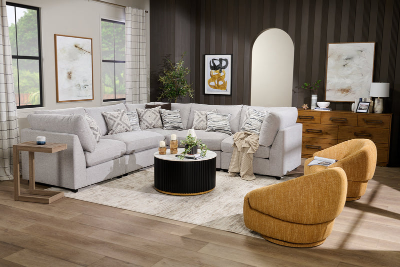 Fauteuil d’appoint pivotant Villa - moutarde