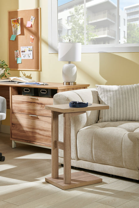 Table de fauteuil Orrie de 11,75 po en forme de C - taupe