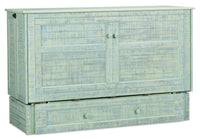  Armoire-lit Parker avec matelas en mousse à mémoire de forme, écume de mer - format grand lit