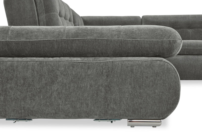 Sofa sectionnel modulaire Plaza de Scott Living 4 pièces en tissu avec pouf - gris