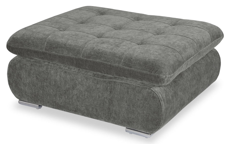 Sofa sectionnel modulaire Plaza de Scott Living 4 pièces en tissu avec pouf - gris