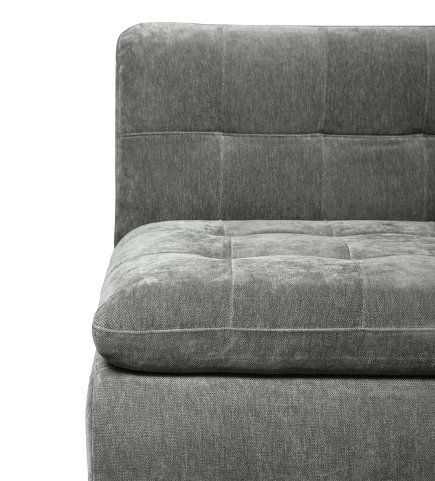 Sofa sectionnel modulaire Plaza de Scott Living 4 pièces en tissu avec pouf - gris