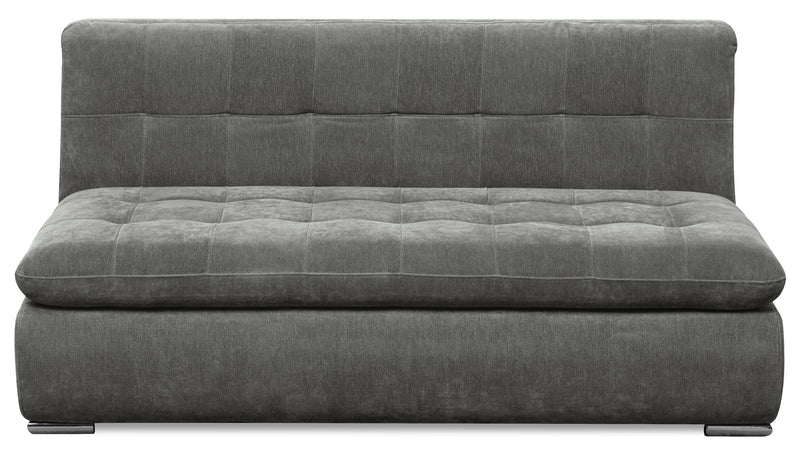 Sofa sectionnel modulaire Plaza de Scott Living 4 pièces en tissu avec pouf - gris
