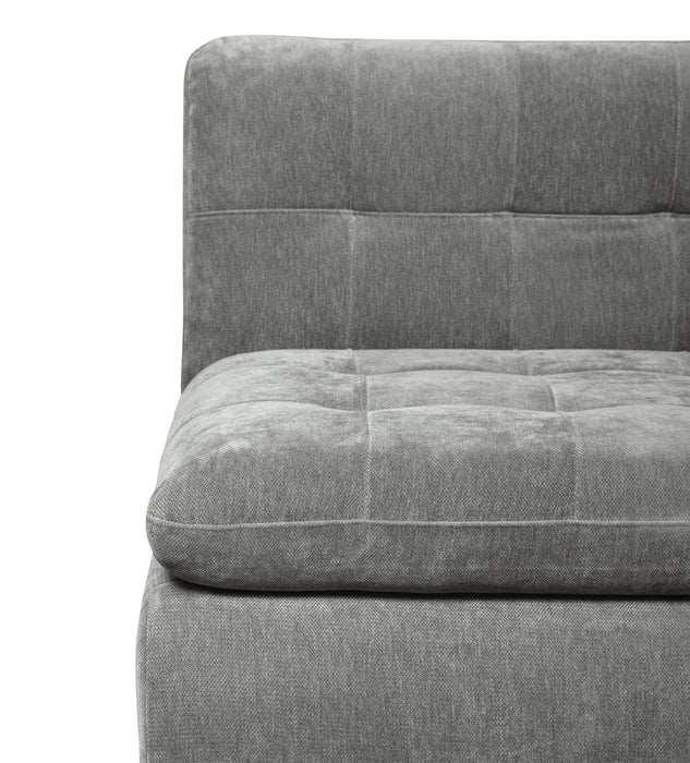 Sofa sectionnel modulaire Plaza de Scott Living 3 pièces en tissu avec console de rangement et 2 porte-gobelets - gris